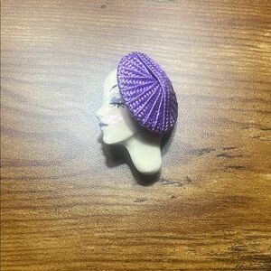 Purple Hat Brooch